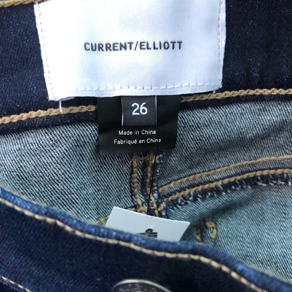 NWT Current/Elliott High Waisted Stiletto O Clean Skinny Leg Stretch Jeans 26 - Picture 13 of 15